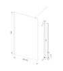 Coniston 1000mm Fluted Wetroom Panel & Support Bar - Brushed Brass