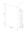 Coniston 1200mm Fluted Wetroom Panel & Support Bar - Brushed Brass