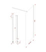 Coniston 900mm Fluted Wetroom Panel & Side Panel Arm - Brushed Brass