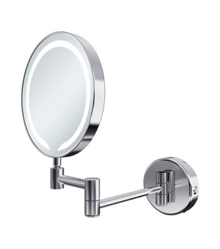 Hollies Round LED Cosmetic Mirror - Chrome