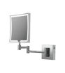 Hollies Square LED Cosmetic Mirror - Chrome