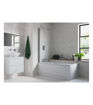 1400mm Square Bath Screen - Chrome