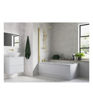 1400mm Square Bath Screen - Brushed Brass