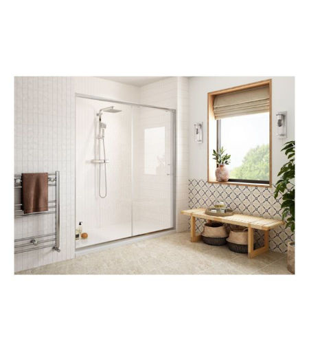 Rixon 1000mm Easy-Fit Sliding Door - Chrome