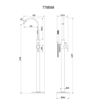 Devonshire Floor Standing Bath/Shower Mixer - Matt Black