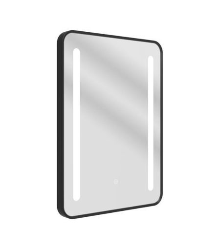 Freeman 500x700mm Rounded Front-Lit LED Mirror - Black
