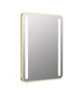 Freeman 500x700mm Rounded Front-Lit LED Mirror - Brushed Brass