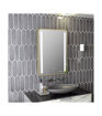 Freeman 500x700mm Rounded Front-Lit LED Mirror - Brushed Brass