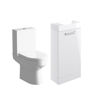Avon 410mm F/S Basin Unit & C/C Toilet Pack - White Gloss
