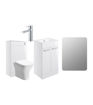 Avon 510mm F/S Furniture Pack - White Gloss w/Chrome Finishes