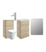 Avon 510mm F/S Furniture Pack - Oak w/Chrome Finishes