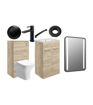 Avon 510mm F/S Furniture Pack - Oak w/Black Finishes
