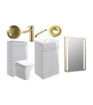 Avon 510mm F/S Furniture Pack - Grey Gloss w/Brushed Brass Finishes