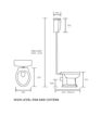Kingfisher High Level WC & Satin White Wood Effect Seat w/Brass Finishes