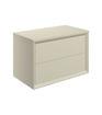 Nettlebush 810mm Wall Hung 2 Drawer Basin Unit & Top - Matt Cotton