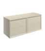 Nettlebush 1210mm Wall Hung 4 Drawer Basin Unit Run & Top - Matt Cotton