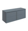Nettlebush 1210mm Wall Hung 4 Drawer Basin Unit Run & Top - Matt Storm Blue