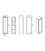Nettlebush 345mm Wall Hung 1 Door Tall Unit - Matt Clay