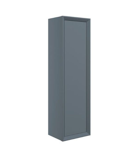 Nettlebush 345mm Wall Hung 1 Door Tall Unit - Matt Storm Blue