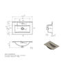 Lime 615mm Floor Standing 2 Drawer Basin Unit & Basin - Matt Oat