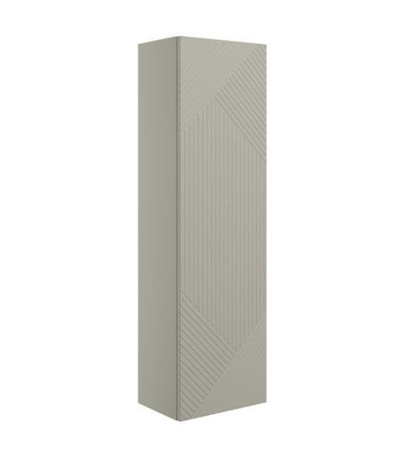Lime 350mm Wall Hung 1 Door Tall Unit - Matt Oat