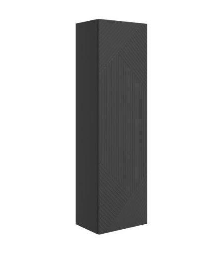 Lime 350mm Wall Hung 1 Door Tall Unit - Matt Graphite Grey