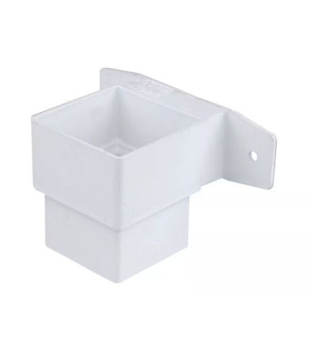 Wavin Osma SquareLine 4T824W Stand Off Pipe Connector & Bracket White