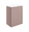Fairway 615mm Floor Standing 2 Door Basin Unit & Basin - Matt Peony