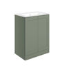 Fairway 615mm Floor Standing 2 Door Basin Unit & Basin - Matt Reed Green