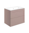 Fairway 615mm Wall Hung 2 Drawer Basin Unit & Basin - Matt Peony