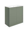 Fairway 815mm Floor Standing 2 Door Basin Unit & Basin - Matt Reed Green