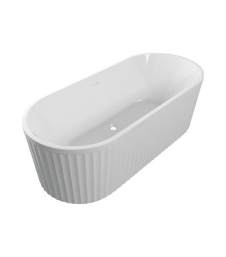 Stonecross Fluted Freestanding 1700x750x570mm 0TH Bath