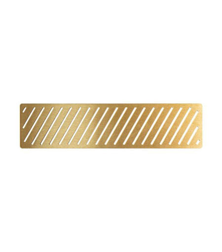 Linear Tray Waste Cover - Brushed Brass