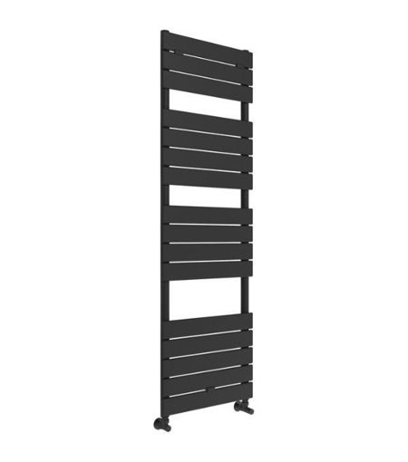 Trent Square Ladder Radiator (500x1500mm) - Black