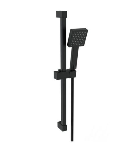 Square Slider Rail Kit & Single Mode Handset - Matt Black