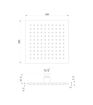 200mm Square Showerhead - Matt Black