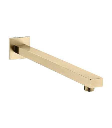 350mm Square Shower Arm - Brushed Brass