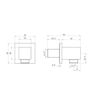 Square Wall Outlet Elbow - Matt Black