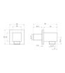 Square Wall Outlet Elbow - Brushed Brass