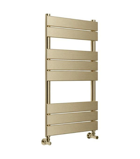 Trent Square Ladder Radiator (500x840mm) - Brushed Brass