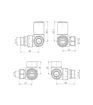 Patterned Brushed Bronze Radiator Valves - Corner