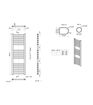 Grafton Straight 30mm Ladder Radiator (500x1200x30mm) - Brushed Bronze