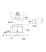 Cedar 450x320mm 1TH Cloakroom Basin & Brushed Bronze Bottle Trap