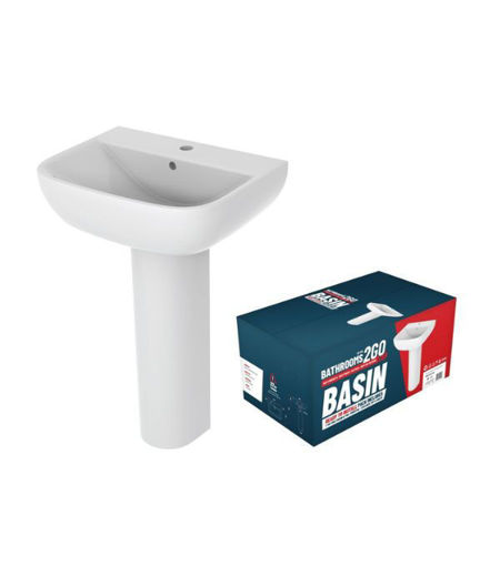 //2Go 1TH Basin & Full Pedestal