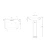 //2Go 1TH Basin & Full Pedestal
