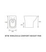 Cedar Rimless Comfort Height Back To Wall WC & Wrapover Soft Close Seat