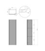 Glenbank 350mm Wall Hung 1 Door Tall Unit - Textured Oak