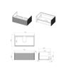Glenbank 805mm Wall Hung 1 Drawer Basin Unit & Basin - Textured Oak