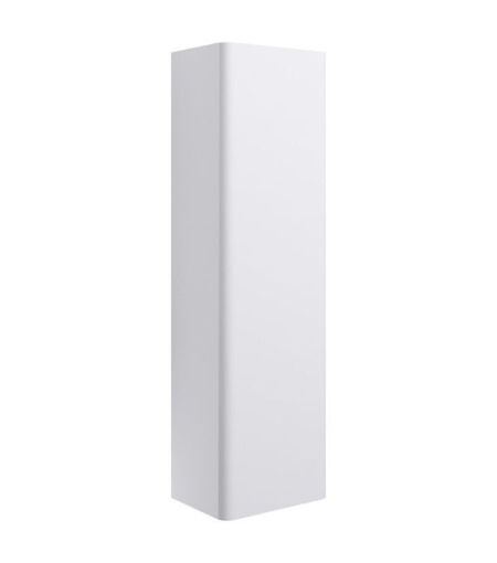 Mosel 350mm Wall Hung 1 Door Tall Unit - Matt White
