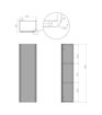 Mosel 350mm Wall Hung 1 Door Tall Unit - Matt Black